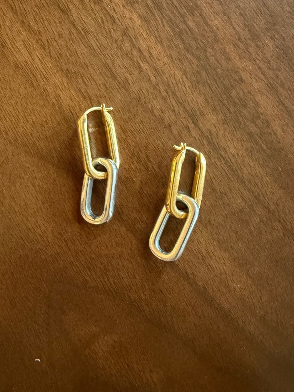 Missoma Ovate Double Link Hoop Earrings